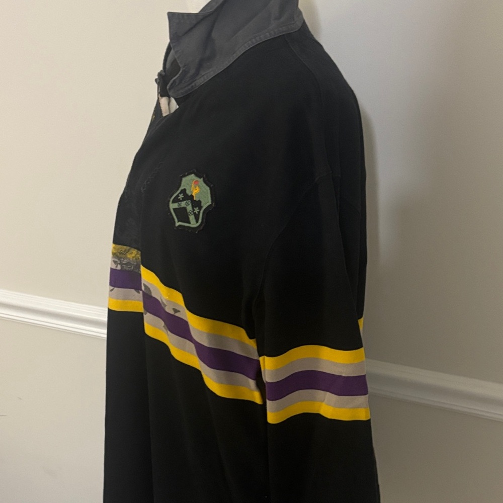 Rugby Ralph Lauren Black Shirt with Yellow and Purple Accents - Picture 7 of 7